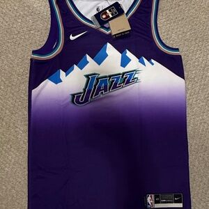 Nike NBA Jordan JAZZ BASKETBALL Purple Jersey City Edition Size S NWT